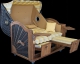 Thumbnail Strandkorb Modell XL im neuen Teak, Beispiel-Zusammenstellung